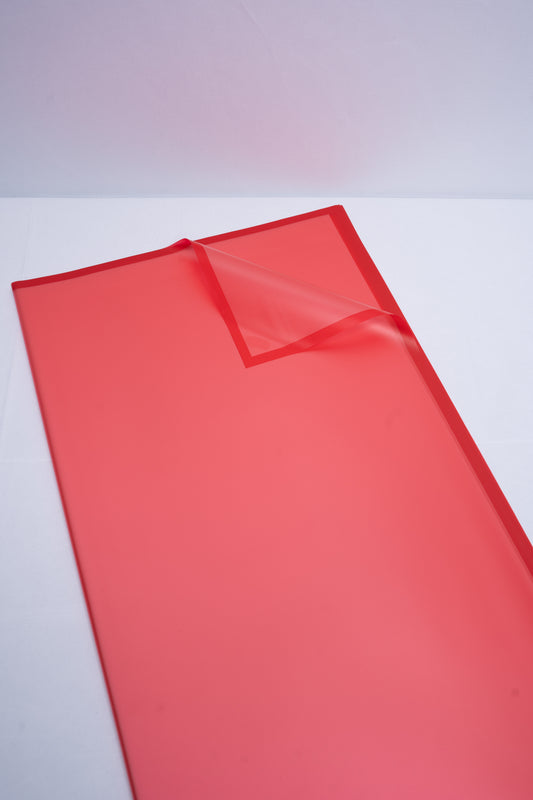 Red Trim Transparent Paper