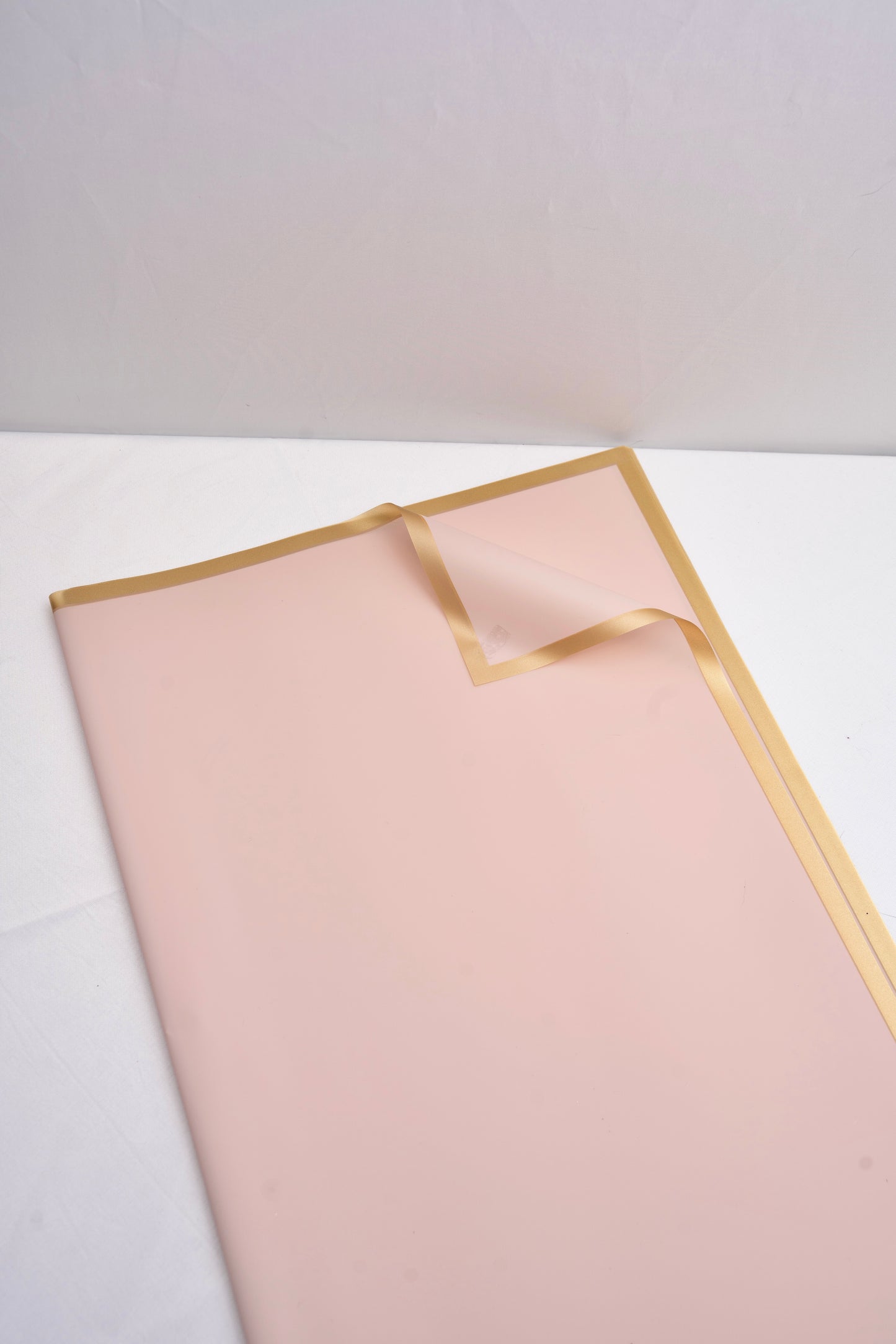 Blush Pink and Gold Trim Paper